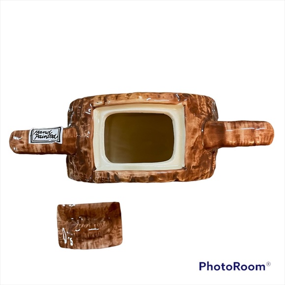 Fitz & Floyd creamer and sugar log Vermont Country Prairie Maple Woods Nature - Picture 9 of 11